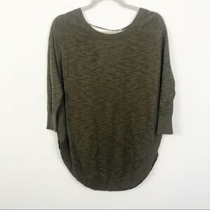 EXPRESS | Green Lace Up Back Sweater Circle Hem XS